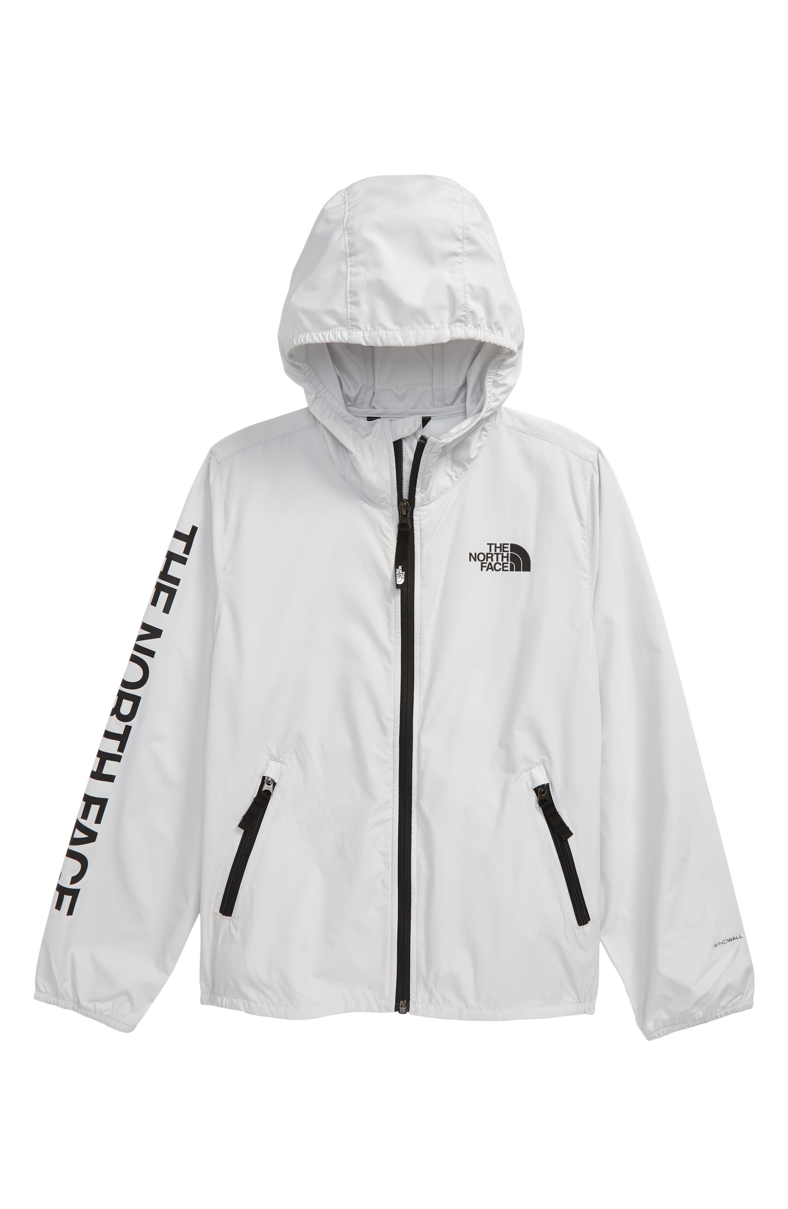 the north face junior windwall full zip jacket black