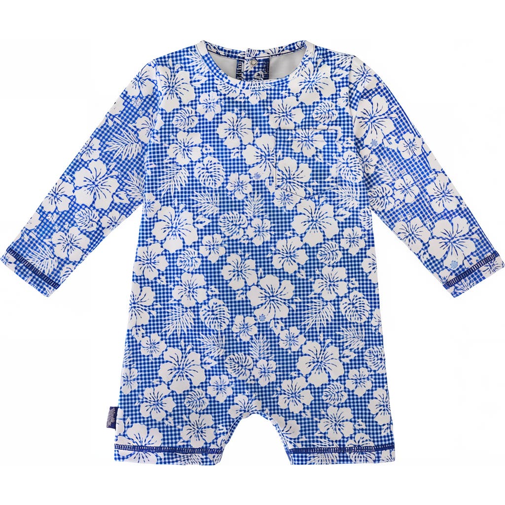 Uv Skinz Uv Sunzie In Blue Hibiscus Gingham