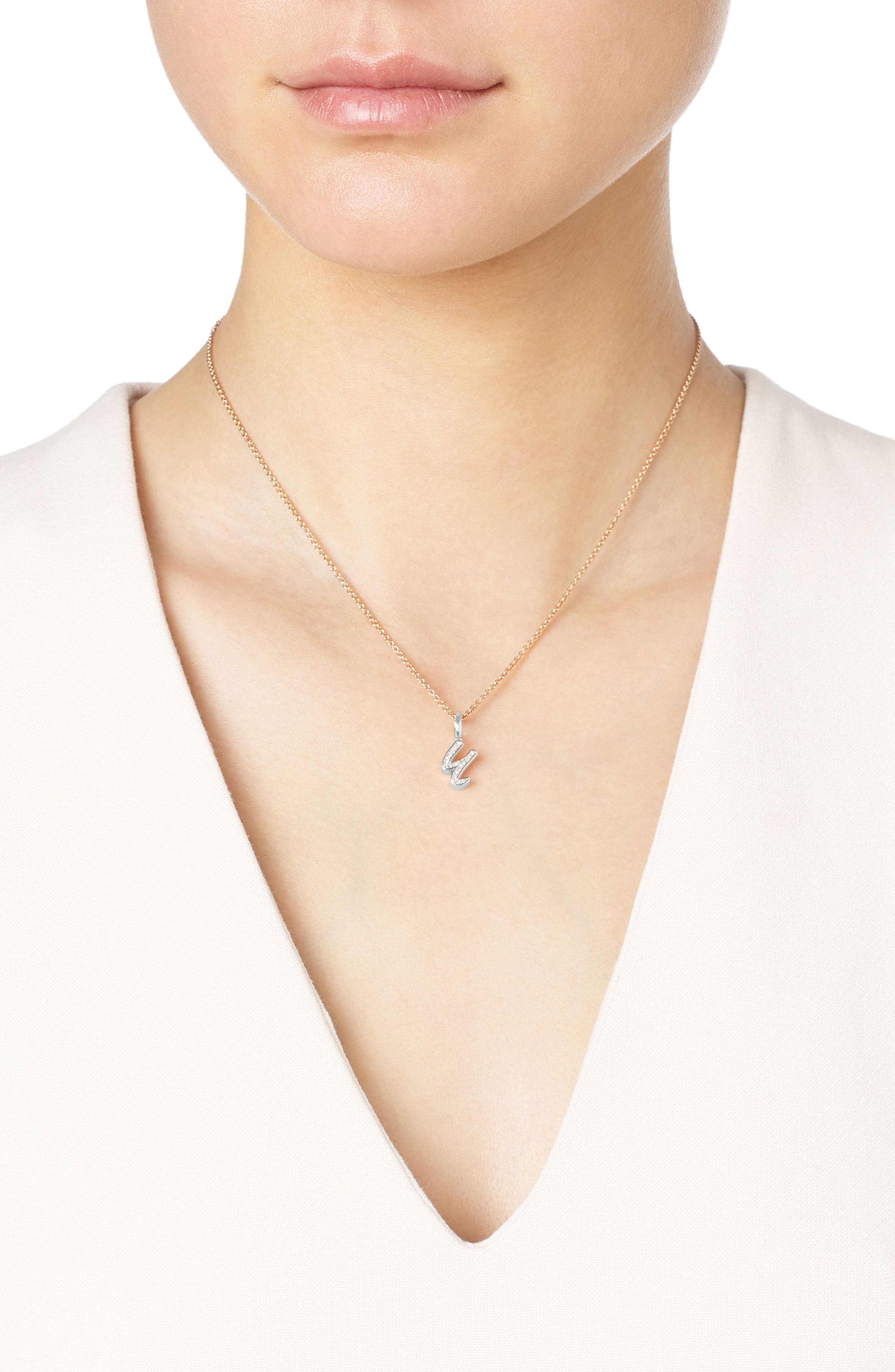 monica vinader letter necklace