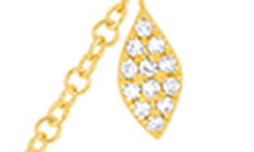 EF COLLECTION EF COLLECTION DIAMOND PAVÉ LEAF CHARM NECKLACE 