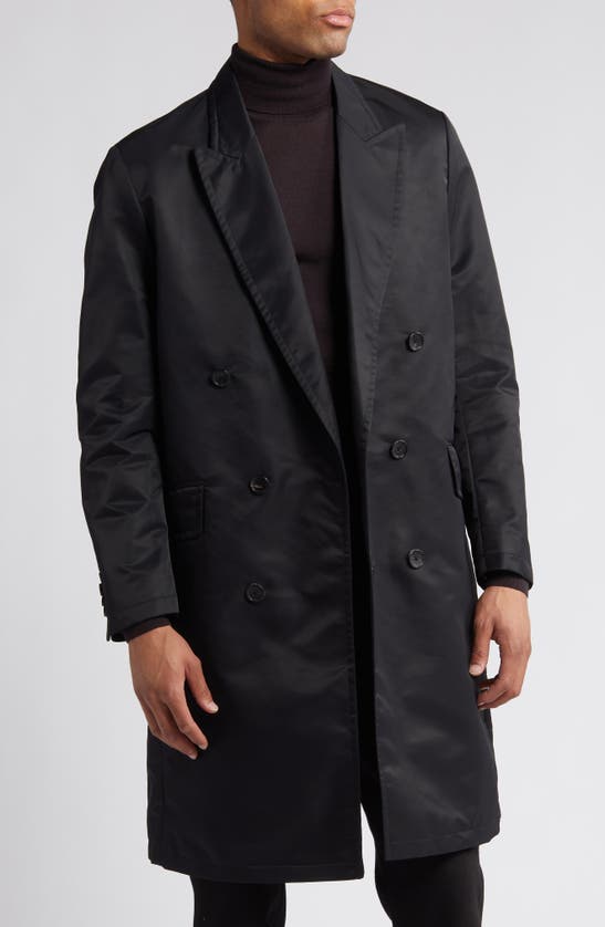 Cardinal Of Canada Leo Double Breasted Raincoat In Black