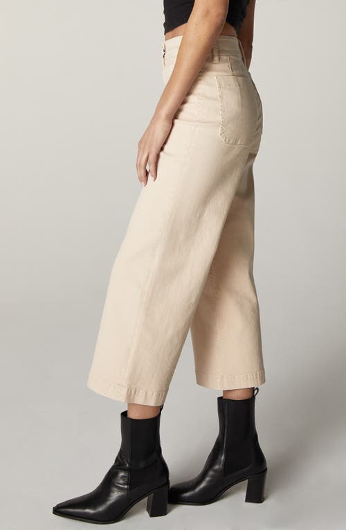 Shop Unpublished Gemma Crop Wide Leg Jeans In Cream