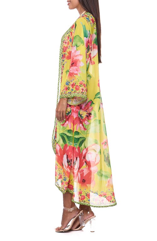 Ranee's Ranees Embellished Cover-up Duster In Yellow