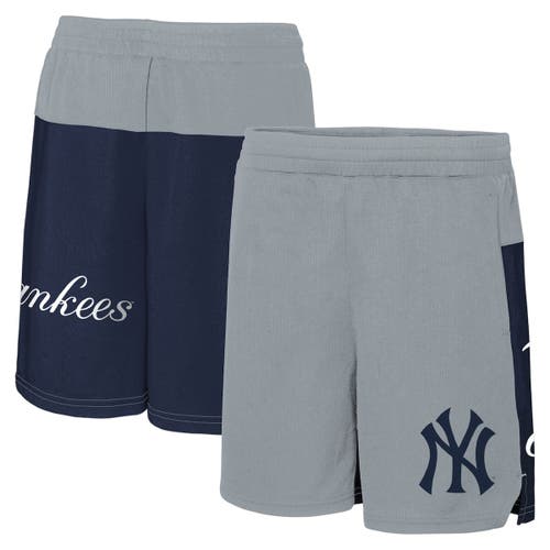 Outerstuff Youth Gray New York Yankees 7th Inning Stretch Shorts