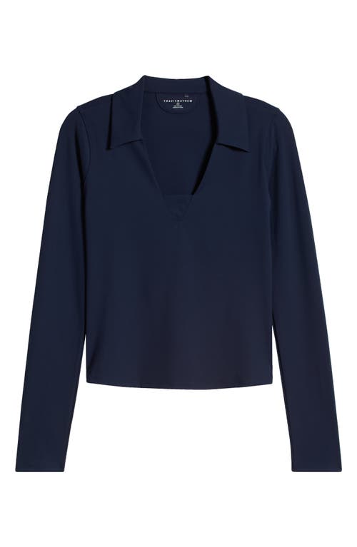 Travismathew Where It Counts Long Sleeve Top In Navy Blazer