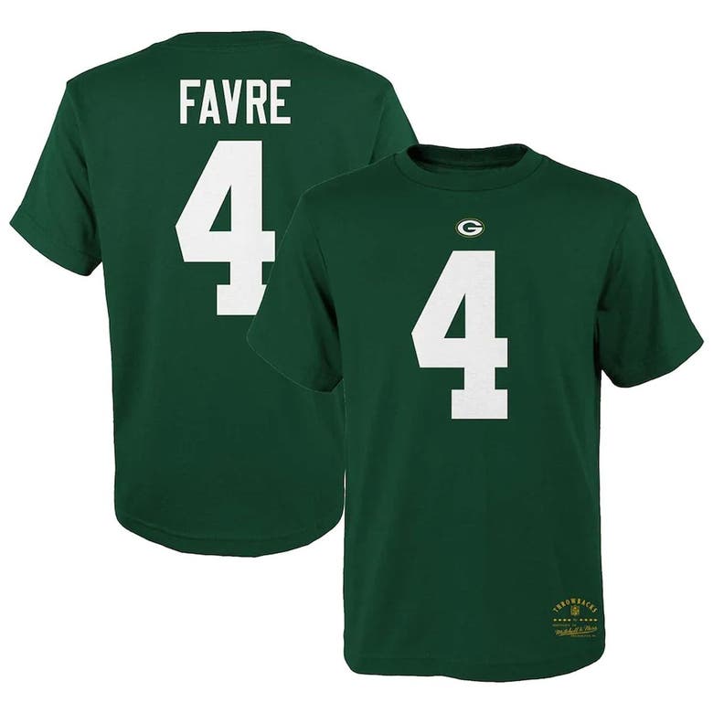 Mitchell & Ness Kids' Youth Brett Favre Green Green Bay Packers Retired