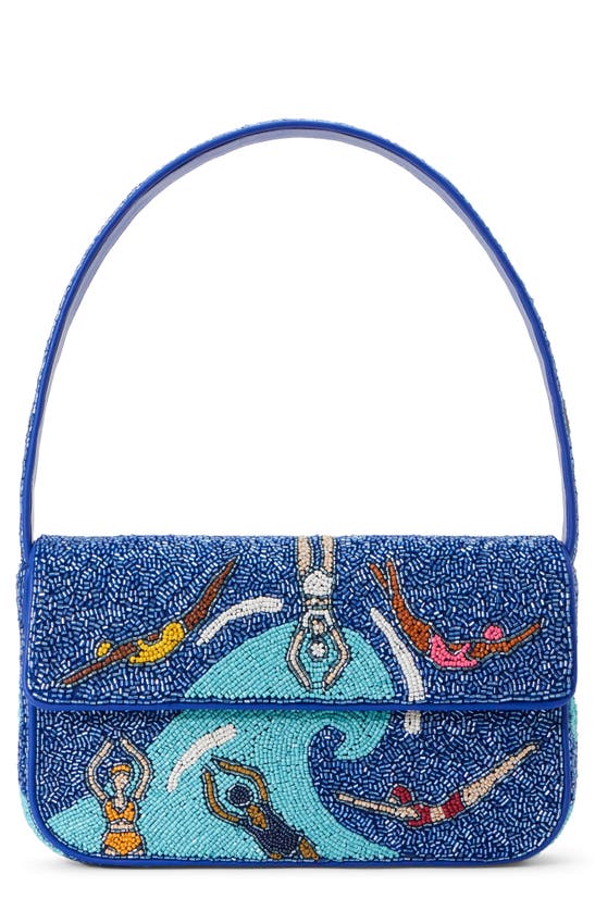 Staud Tommy Beaded Shoulder Bag In Swimmers