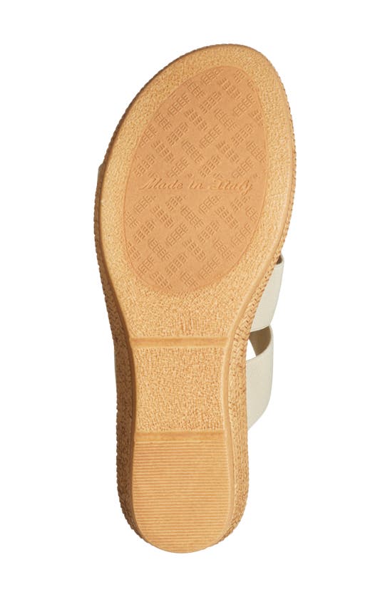 Shop Italian Shoemakers Cork Wedge Sandal In Bone