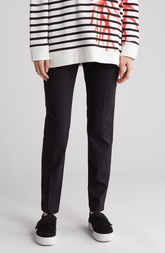 Valentino Stretch Wool Pants In Nero