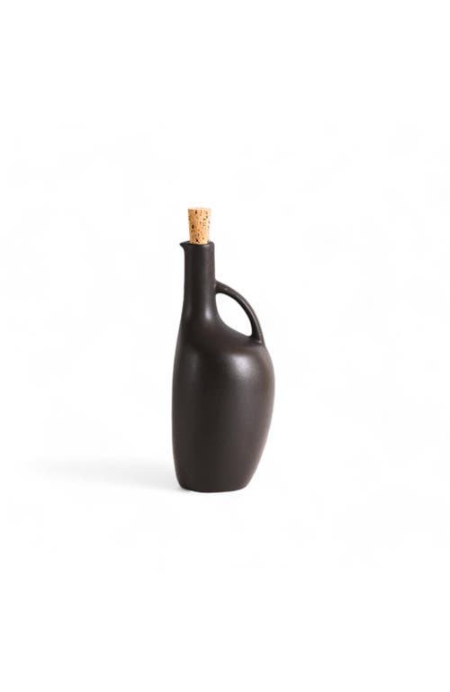 Shop Gharyan Stoneware Olive Oil Bottle Canard In Black