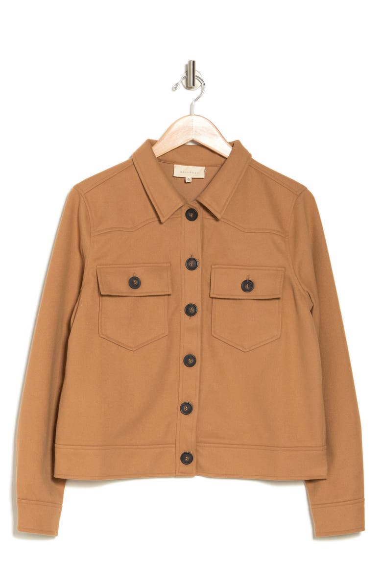 MELLODAY Button-Down Shirt Jacket | Nordstromrack