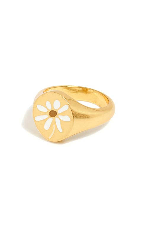 Madewell Two-pack Retro Daisy Enamel Ring Set in Metallic