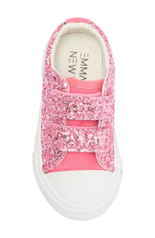 Emma New York Kids' Cap Toe Sneaker In Pink Glitter