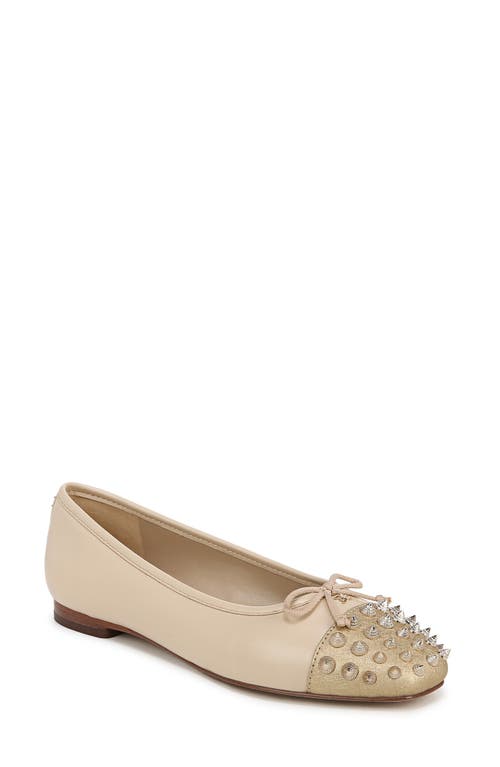 Shop Sam Edelman Monet Cap Toe Ballet Flat In Summer Sand/amber Gold