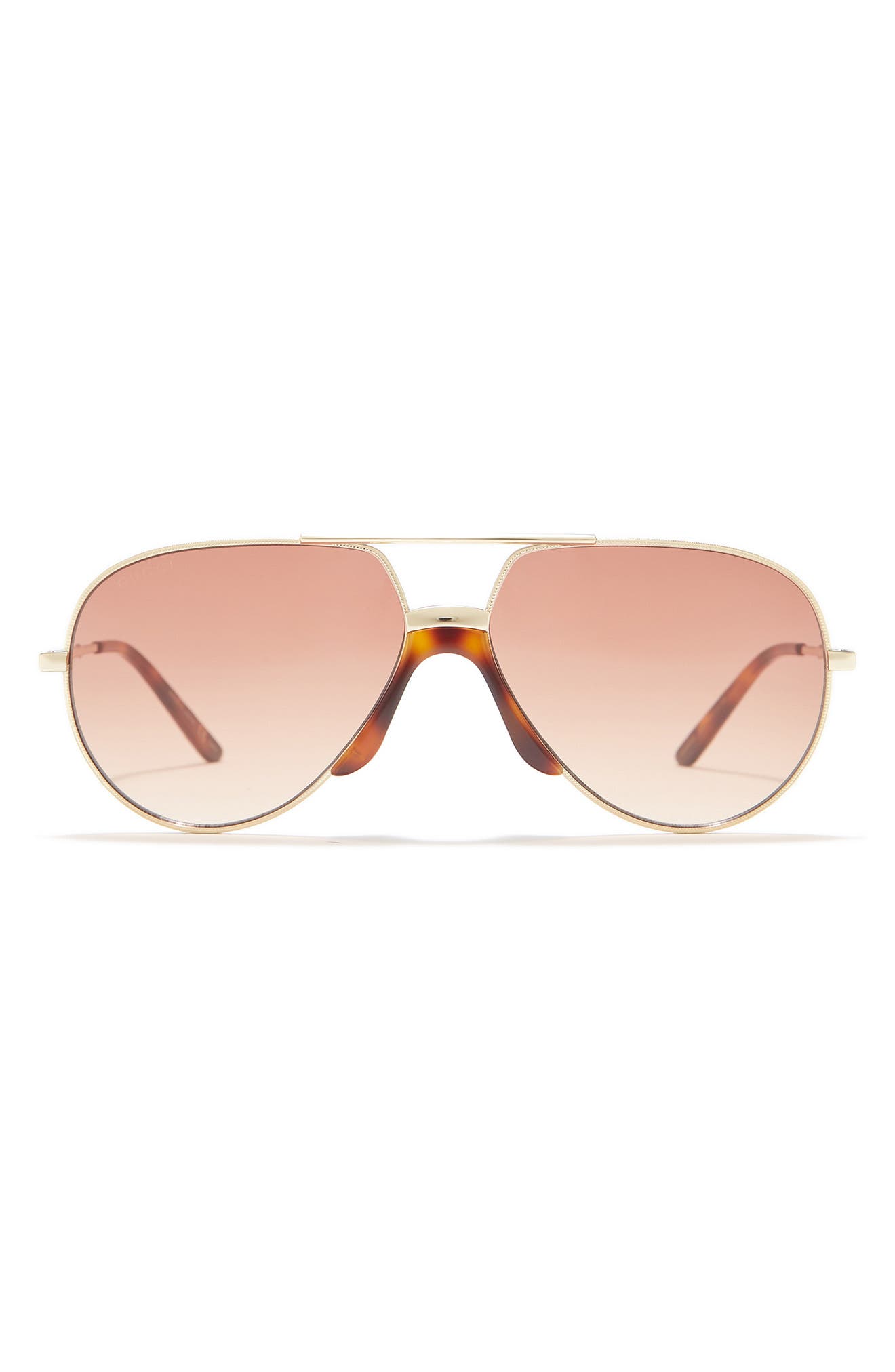 gucci 56mm aviator sunglasses