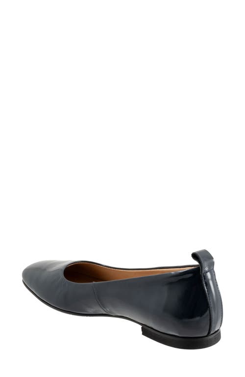 Bueno Elizabeth Flat In Navy Patent