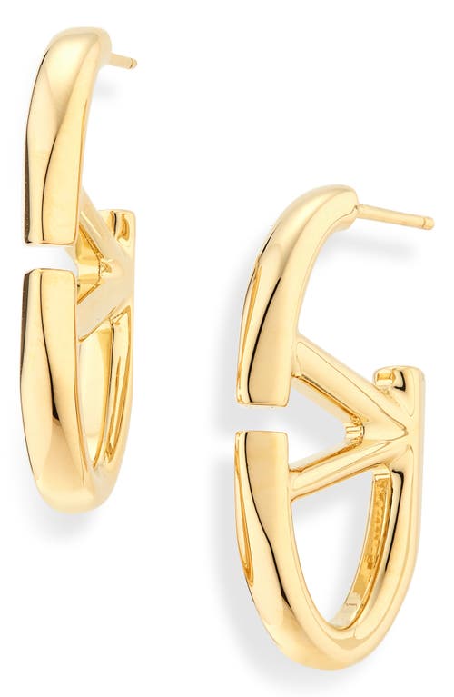 Valentino Garavani Vlogo Bold Edition Hoop Earrings In Cs4 Oro 18