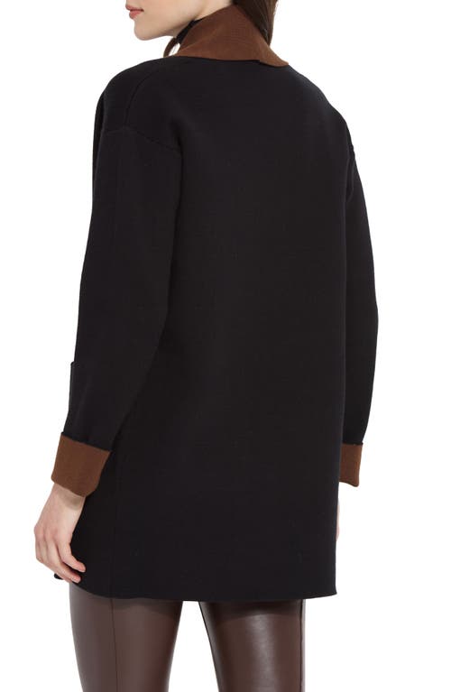 Shop Lyssé Coratado Double Face Jacquard Cardigan In Black