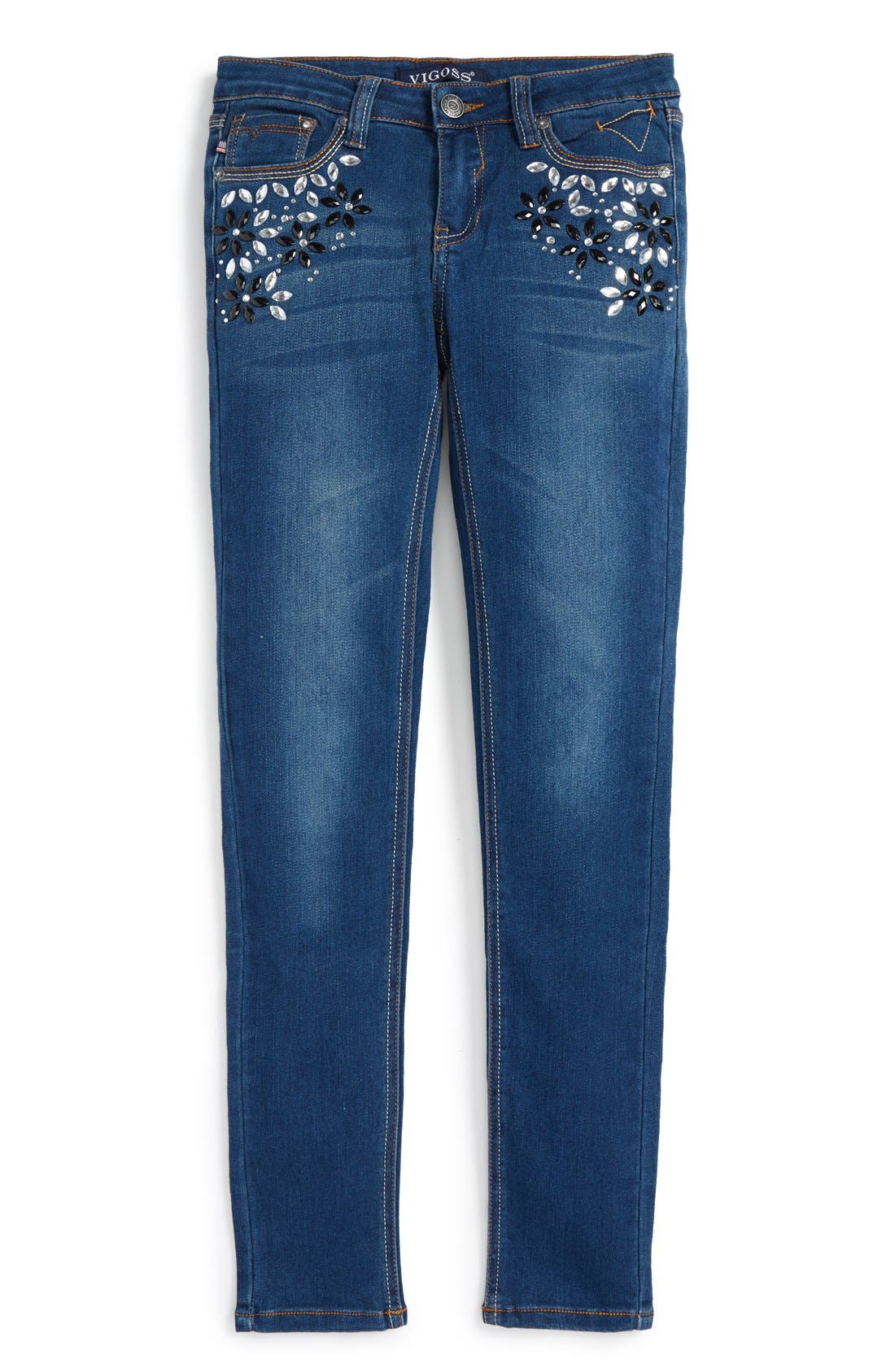 Vigoss Crystal Embellished Skinny Jeans (Big Girls) Nordstrom