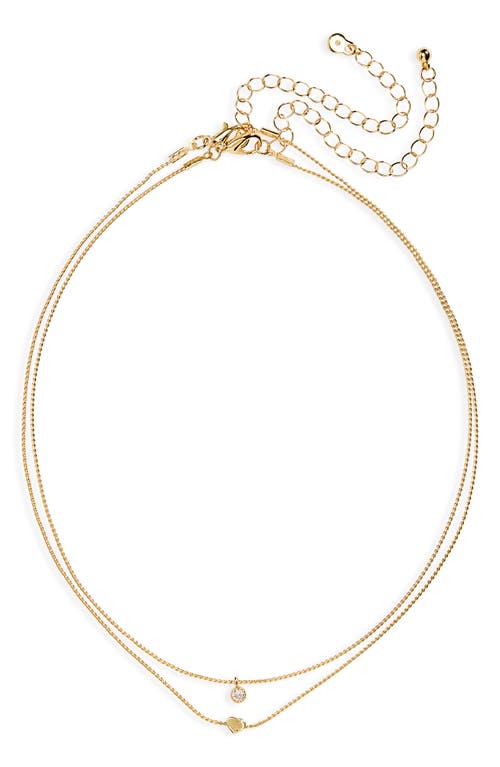 Set of 2 Assorted 14K Gold Dipped Chain Necklaces