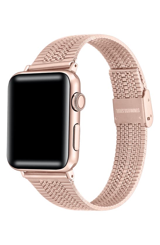 Shop The Posh Tech Eliza Stainless Steel Apple Watch® Watchband In Rose Gold