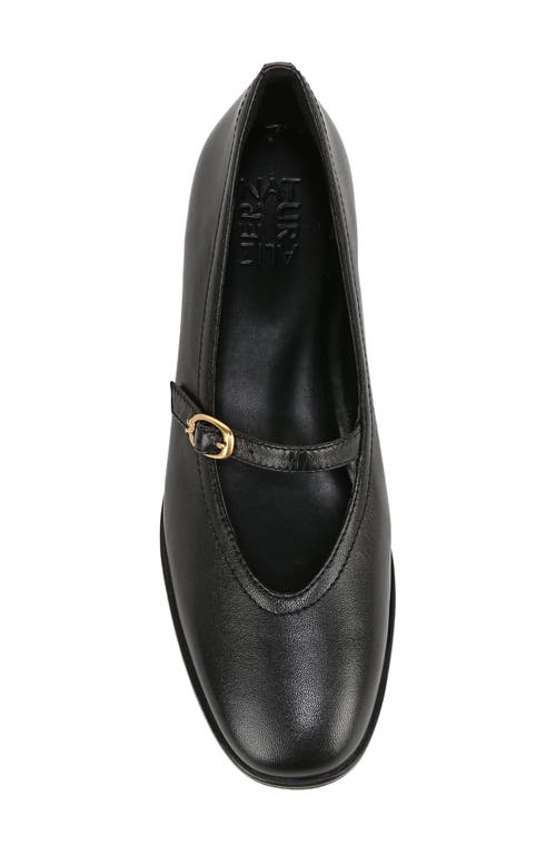 Naturalizer Elina Mary Jane Square Toe Flats In Black
