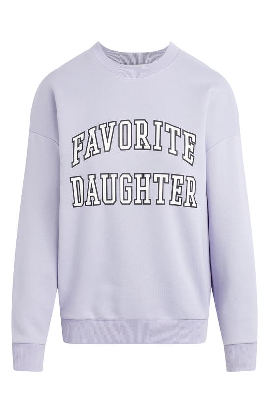 Favorite Daughter Collegiate Cotton Blend Sweatshirt In Lavender
