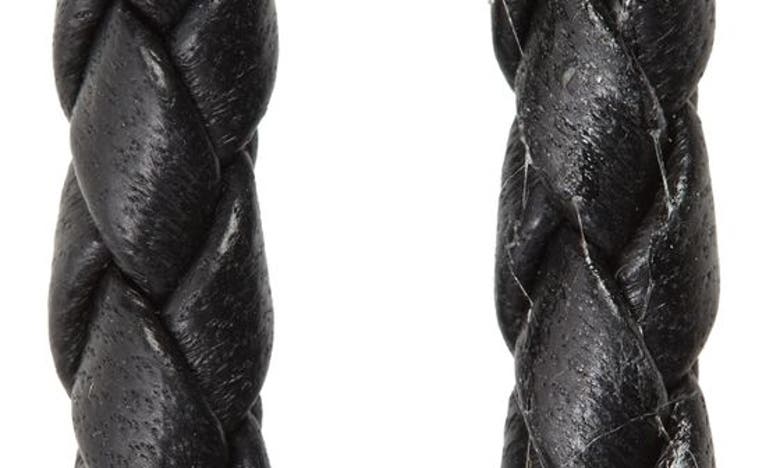 Shop Max Mara Braided Leather Wrap Belt In 002 Black