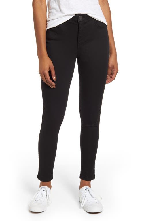 Wit & Wisdom Ab'Solution High Waist Ankle Skinny Jeans Black at Nordstrom