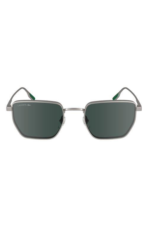 Premium Heritage 52mm Rectangular Sunglasses in Matte Light Gunmetal