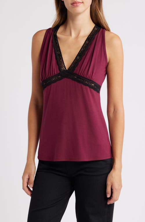 LOVEAPPELLA LOVEAPPELLA LACE INSET TANK 
