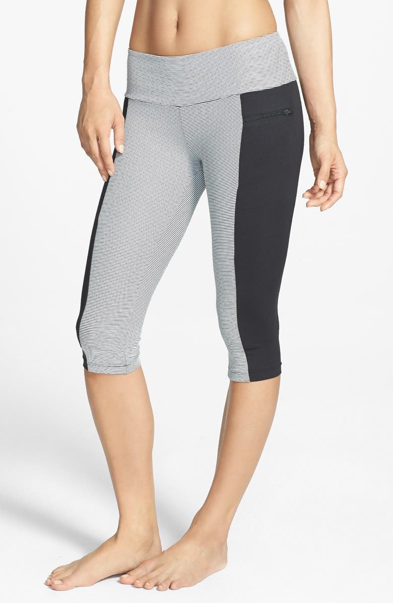 CAELUM 'Lana' Crop Leggings, Main, color, ONYX/ BLACK/ WHITE