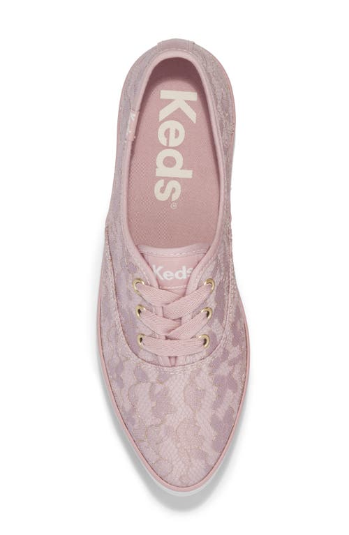 Keds ® Point Glitter Platform Sneaker In Dark Pink