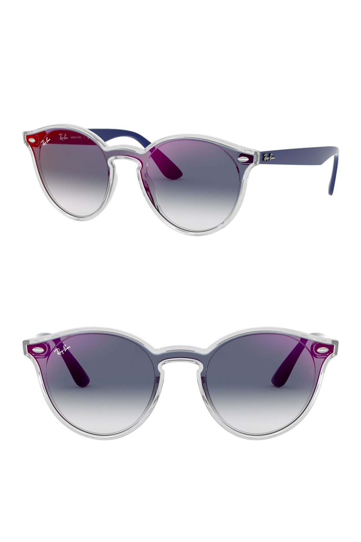 Ray Ban 39mm Phantos Sunglasses In Purple Blue Modesens
