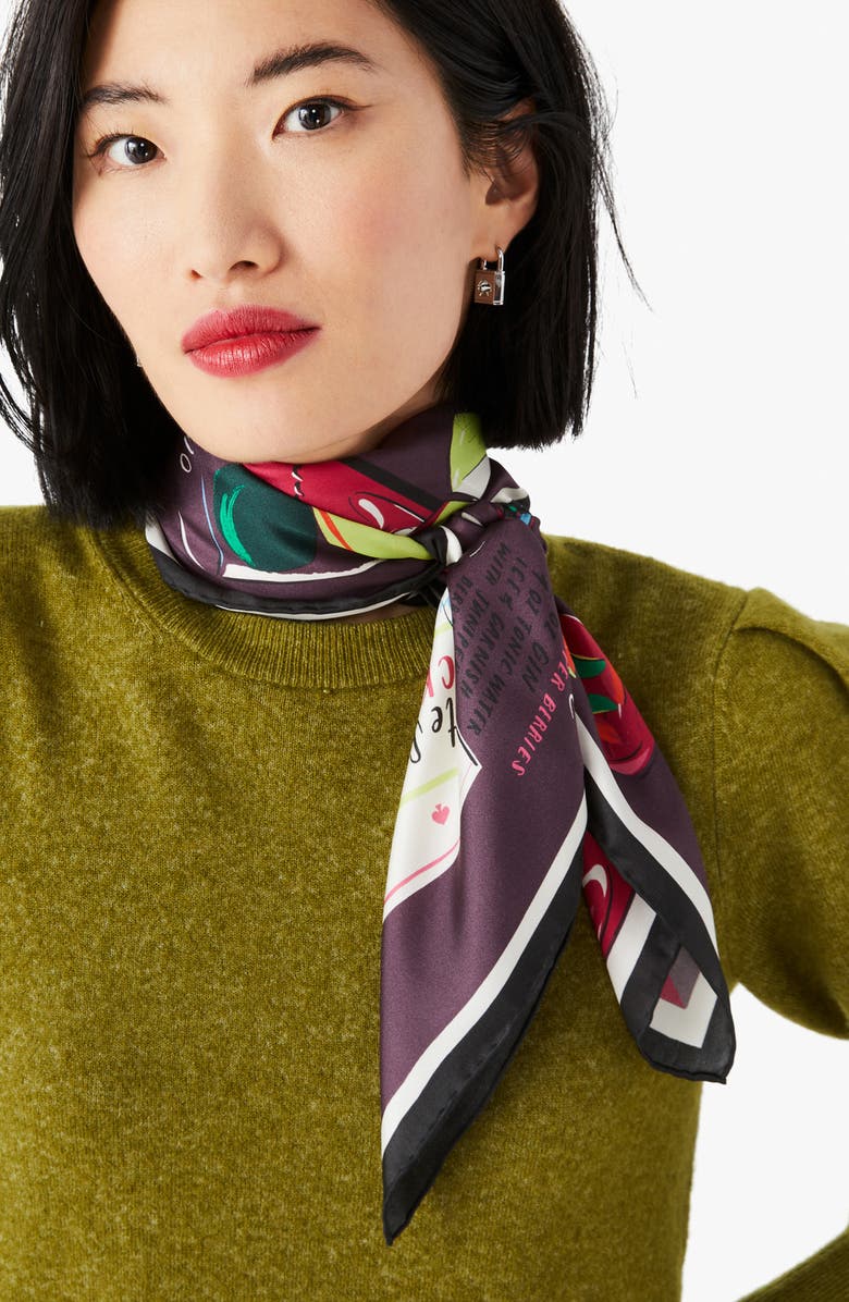 kate spade new york cocktail party silk scarf | Nordstrom