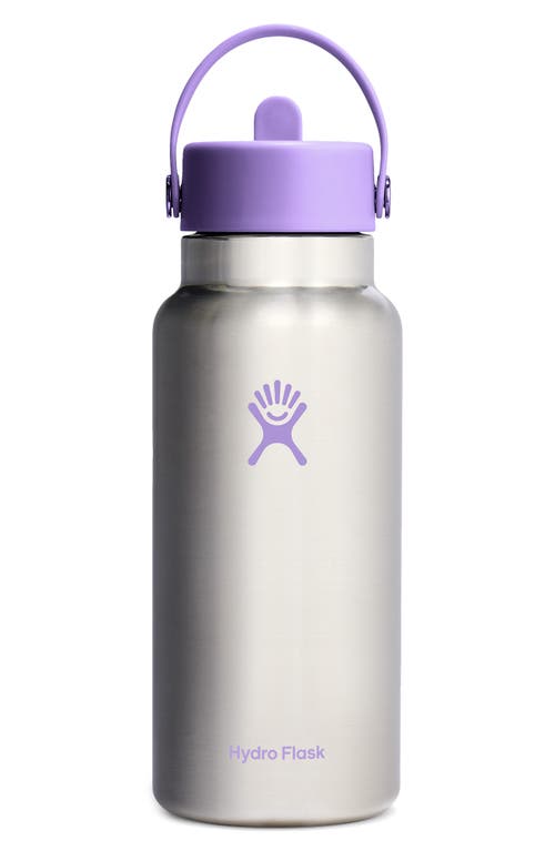 Hydro Flask 32-Ounce Wide Mouth Flex Straw Cap Water Bottle in Violet 