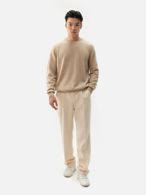 Shop Gobi Cashmere Crew Neck Sweater In Warm Grey