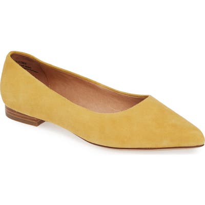 Caslon Luna Pointy Toe Flat, Yellow