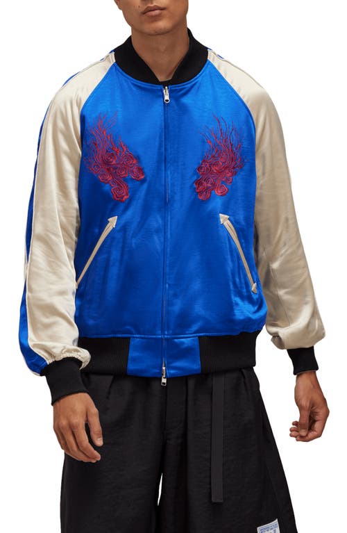 Shop Y-3 X Jfa Recycled Polyester Bomber Jacket In Blue