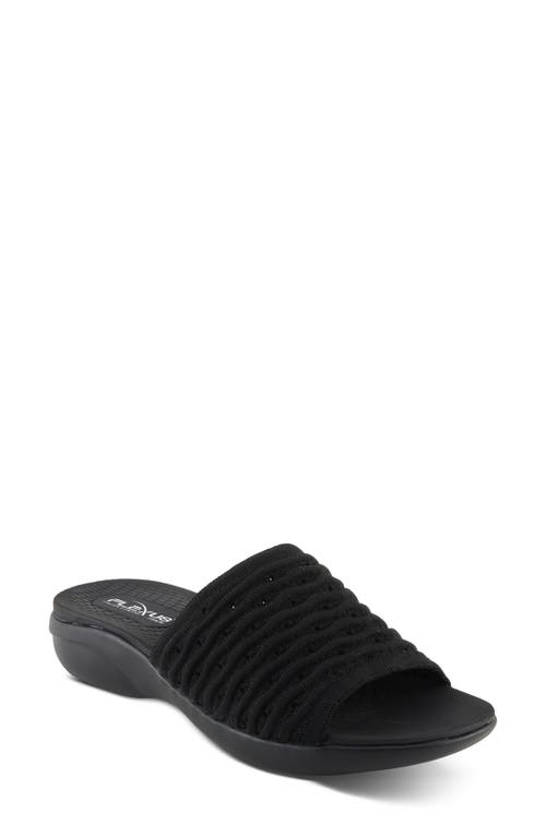 Flexus By Spring Step Deondre Platform Slide Sandal In Black