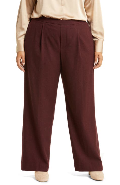 Flannel Easy Pull-On Pants (Plus Size)