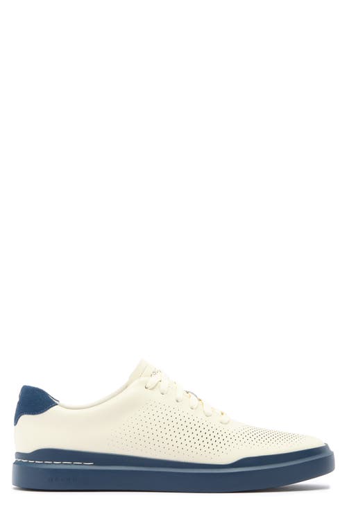 Shop Cole Haan Grandprø Rally Court Sneaker In Ivory/blue Wing Teal