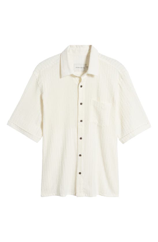 Shop Peregrine Cotton Short Sleeve Button-up Shirt In White