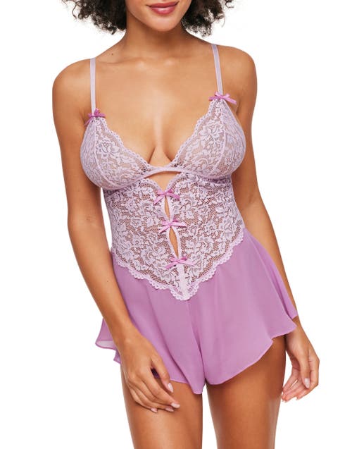 Adore Me Odessa Romper Lingerie In Medium Pink