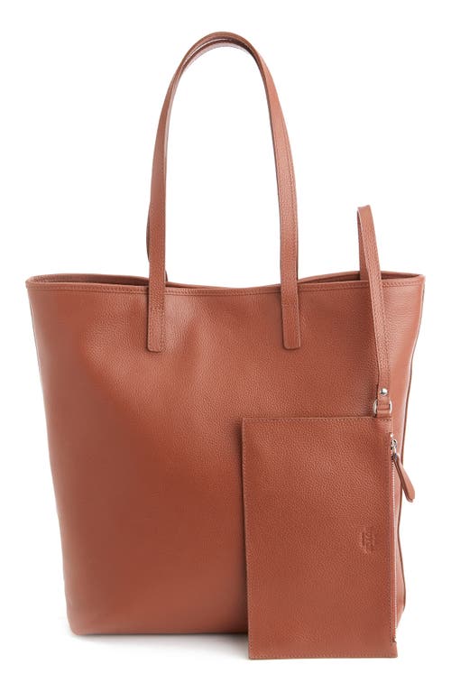 ROYCE New York Personalized Tall Tote & Wristlet in Tan - Deboss at Nordstrom