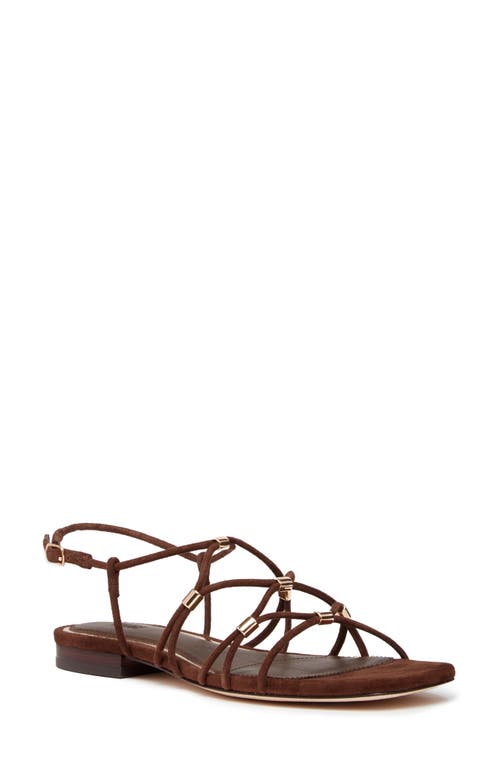 PAIGE Aurora Ankle Strap Sandal Chocolate at Nordstrom,