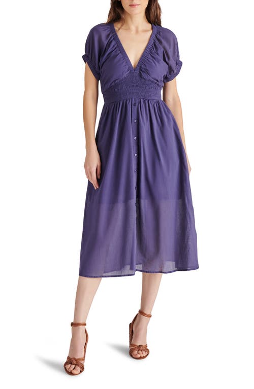 Tahlia Cotton Midi Dress in Vintage Blue