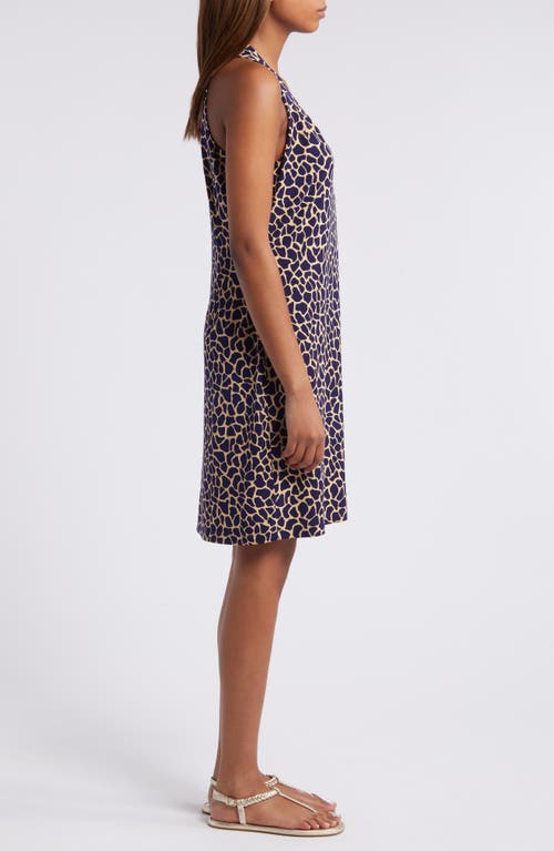 Shop Tommy Bahama Sandy Safari Spots V-neck Dress In Island Navy