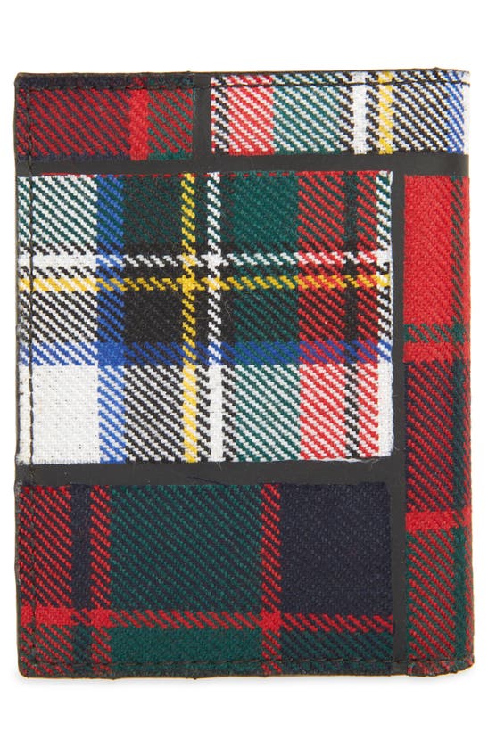 Shop Comme Des Garçons Wallets Patchwork Tartan Bifold Wallet In Red