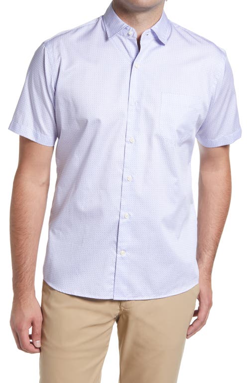 Peter Millar Dolph Short Sleeve Cotton Button-Up Shirt in White